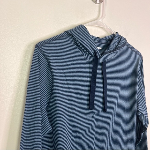 Land’s End Men’s Stripe Shirt Hoodie - Picture 6 of 9